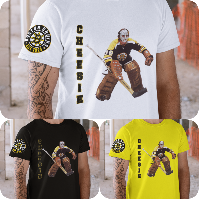 Boston Bruins Goalie Gerry Cheevers Printed T - Shirt S - 3XL NEW