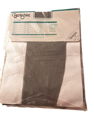 VTG 1985 Berkshire Control Top Sandalfoot Pantyhose Size 4 Gray - Picture 2 of 5