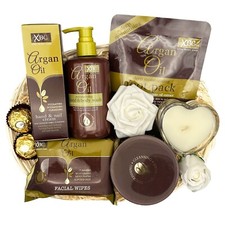 Womens Argan Oil Gift Hamper Daughter Birthday Basket Wife Mother Christmas Set