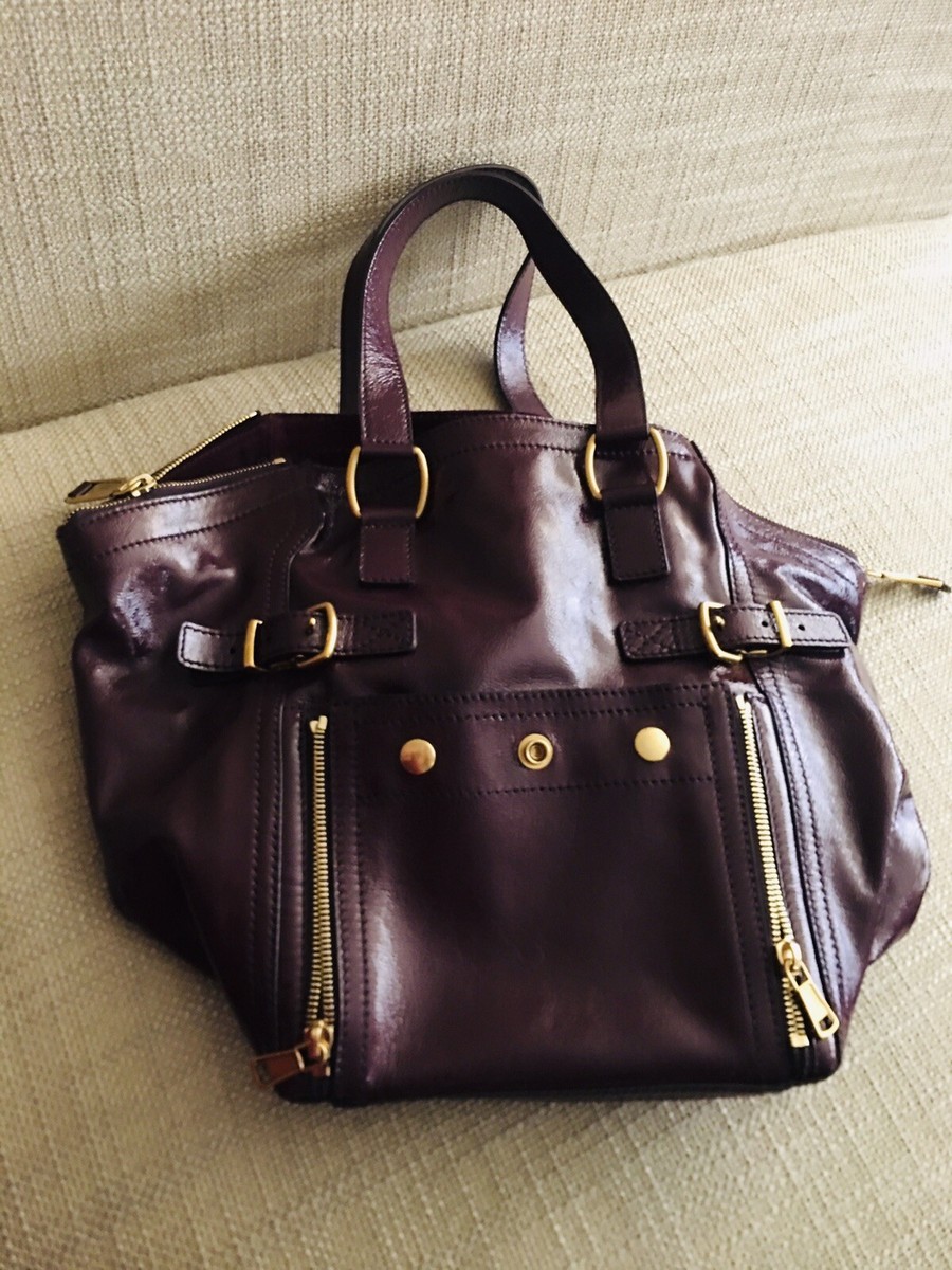 YSL Yves Saint Laurent Downtown Large Eggplant/Violet