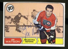 1968-69 Topps #90 JOE WATSON Autograph/Auto Card Philadelphia Flyers