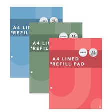 ??Refill Pad A4 High Quality Lined Paper Wide Ruled Margin Notes Book