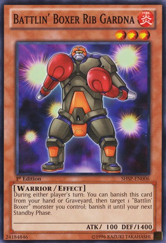 Battlin' Boxer Rib Gardna - SHSP-DE006 - Common - Unlimited Edition NM YuGiOh!