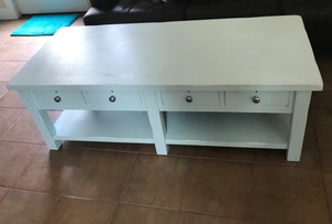 light blue coffee table