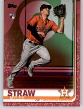 2019 Topps Series 2 MYLES STRAW Mothers Day Pink /50 Astros Rookie RC #629