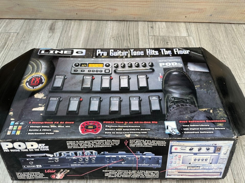 Line 6 POD XT Live MultiFX Guitar Pedal by LINE 6 boxed in EXCELLENT