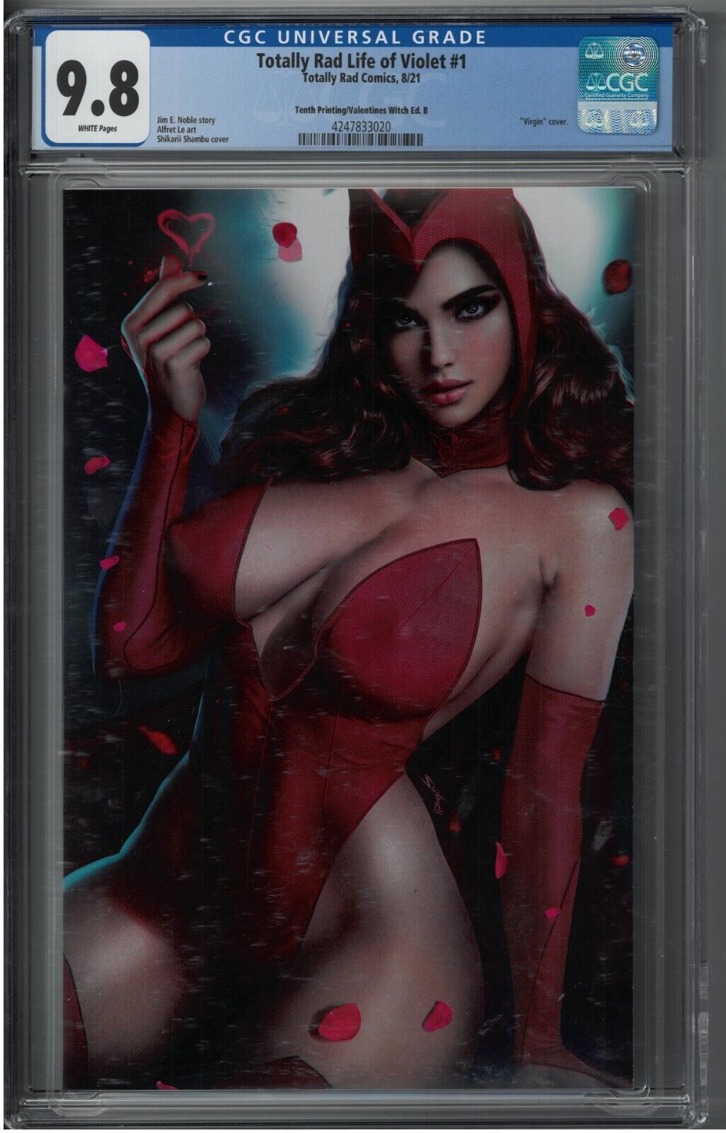 Totally Rad Life Violet | Cover B | Shikarii | CGC 9.8 | Virgin | Scarlet Witch