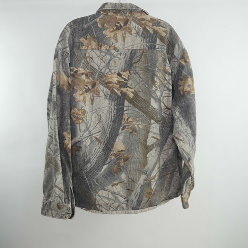 Walls Realtree 58" Chest Camouflage Heavy Shirt Hardwood L/S Hunting Wear - Picture 2 of 8
