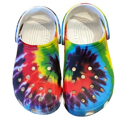 CROCS Tie DyeMens Size 7 Women s 9 Rubber Clogs