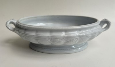 Antique Oval White Ironstone Vegetable Tureen No Lid CERES Wheat Elsmore&Forster