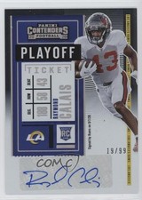 2020 Panini Contenders Rookie Playoff Ticket 19/99 Raymond Calais #219 Auto 05l9