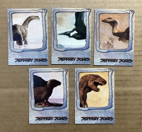Jeffery Jones Serie 2 ~ Set completo di carte Canvas Chase (C1-C5) ~1995 ~ Carte FPG - Foto 2 di 12