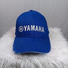 YAMAHA FISHING BOATING HAT - OFFICIALLY LICENSED BLUE WITH WHITE BRIM TRIM