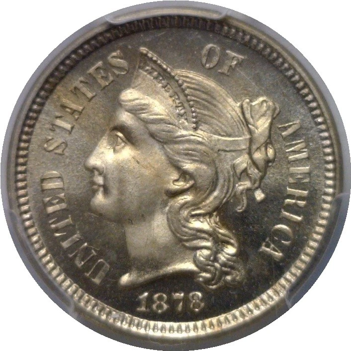 1878 Nickel Three Cent PCGS PR-66 CAM CAC - Image 2 of 3