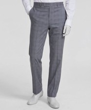 Michael Kors Men's Gray Plaid Classic Fit Fall Pattern Dress Pants Size 30W 32L