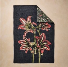 John Derian Target Blanket 50"X70" Quilted Throw Amaryllis Quilt Xmas Christmas