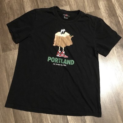 Nike Air Jordan 1 Retro ''Portland'' Stump Tee T Shirt Men s Size Medium Black
