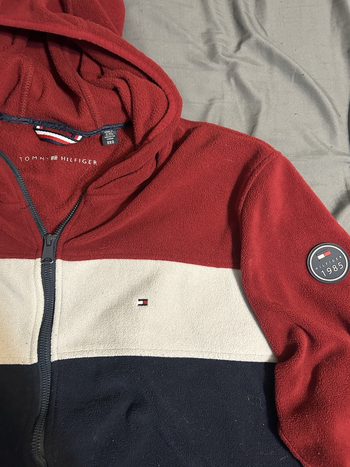 Men's Vintage Tommy Hilfiger 2x Full-Zip Hoodie Sweatshirt