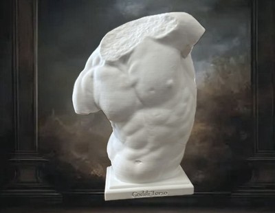 Gaddi Torso Statue Antik Griechisch Römisch Männlich Skulptur Klassische Kunst Deko