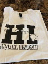 Hawaiian Tshirt Brand New Unisex Large Cotton Hawaii Theme Free Ship From Hawaii