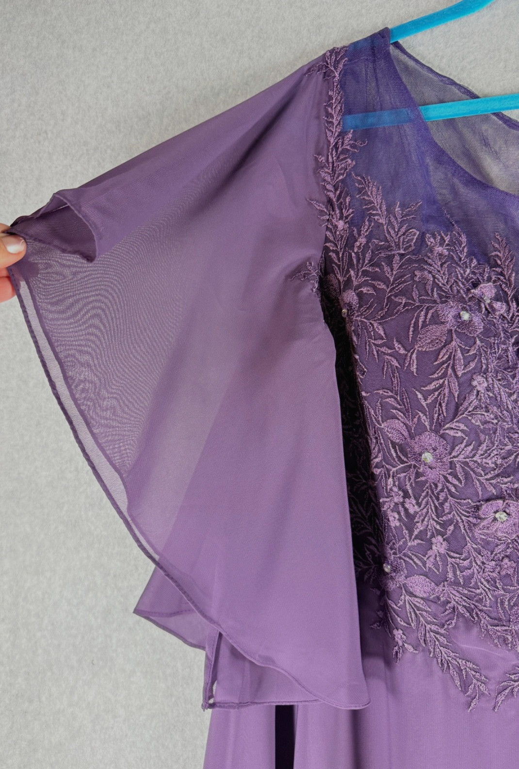 Elegant Plus Mother of Bride Dresses O Neck Appliques Chiffon Wedding Party Gown