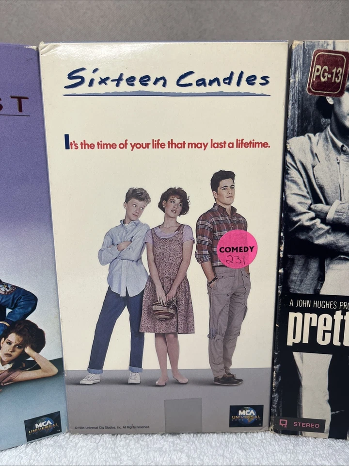 Molly Ringwald VHS Lot Breakfast Club / Pretty In Pink / Sixteen Candles Comedy - Image 3 of 4