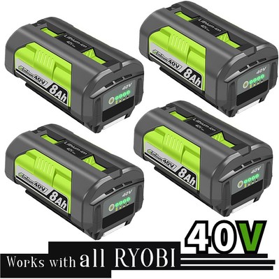 For Ryobi 40V OP4050 OP40602 High Capacity 8000mah/7000mah Lithium Battery