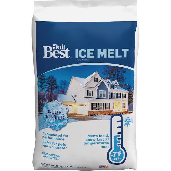 Do It Best 40 Lb. Blue Snow Ice Melt Pellets De-icing Driveways Sidewalks
