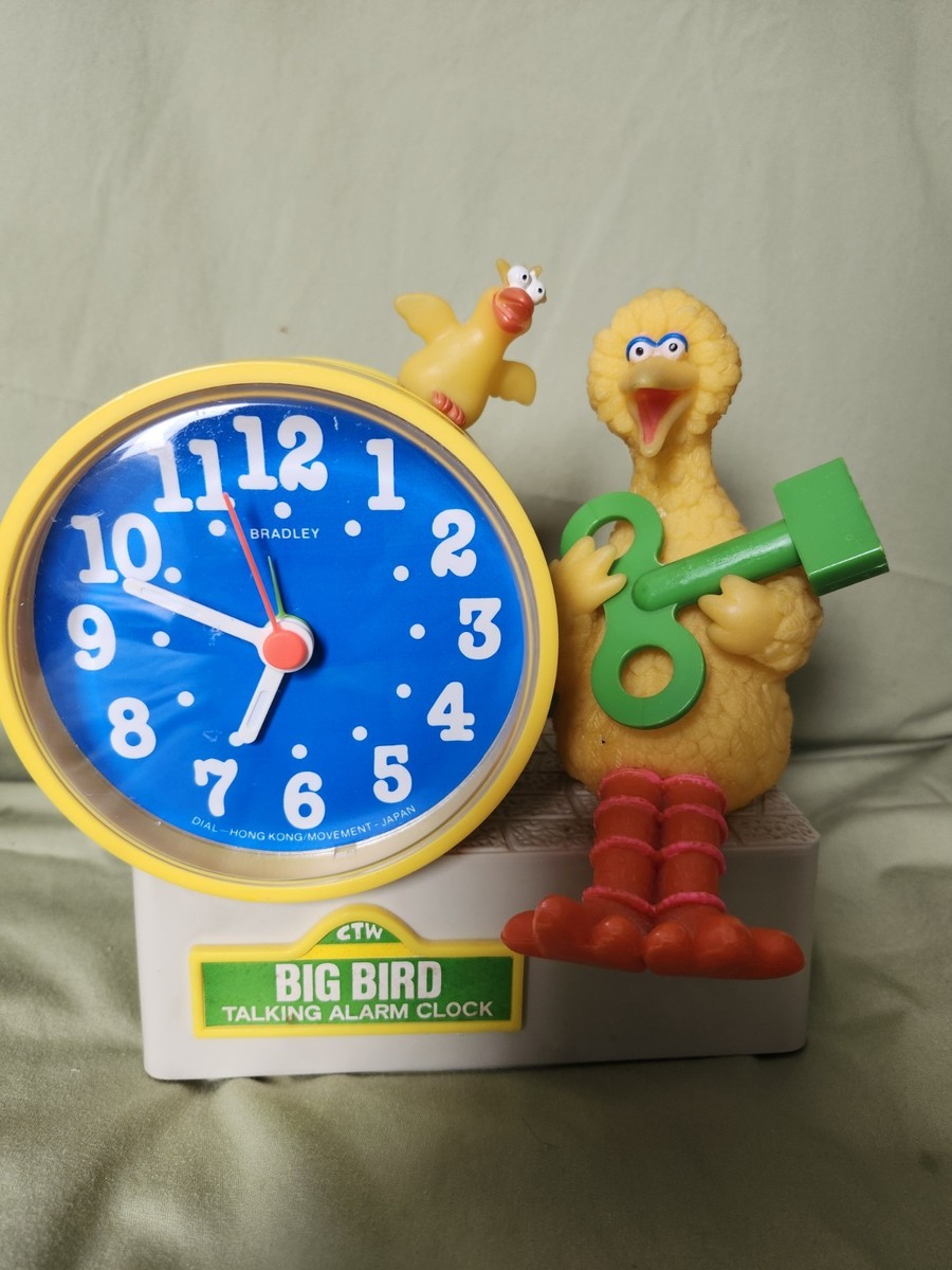 Working Sesame Street Big Bird Talking Alarm Clock, Green Key