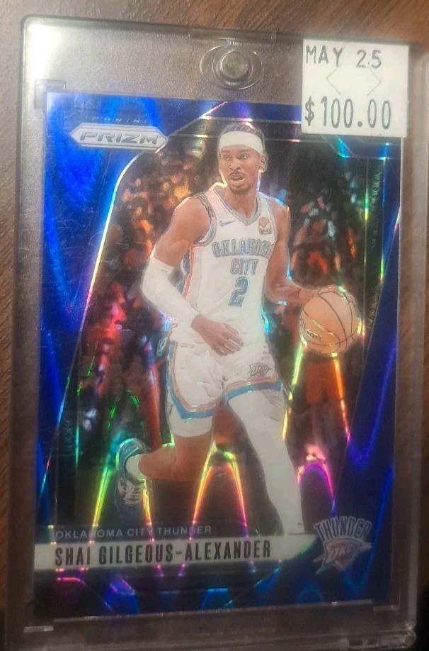 2024-25 Panini Prizm Shai Gilgeous-Alexander #113 Blue Seismic Prizm 49/99