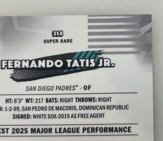 2026 Topps Finest Fernando Tatis Jr. Super Rare Superfractor 1/1 Padres SSP view 8