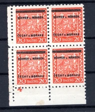 Bohemia 3PlNr4 With Plate Number ** MNH Unused (DA5190)