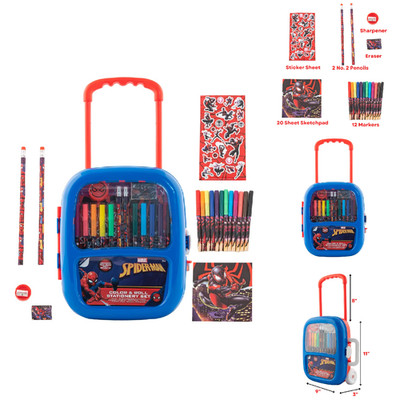 Innovative Designs Marvel Spiderman Color And Roll Activity Set Carrying Case