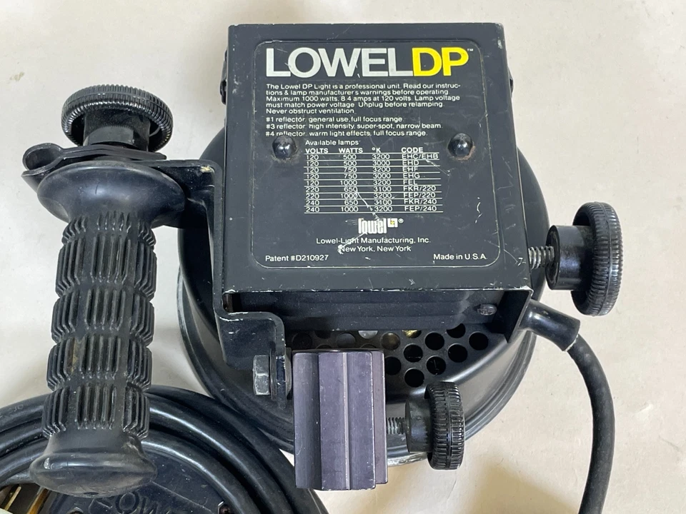 Lowel DP Spot Flood Studio Light Cord TESTED GOOD BULB & Extra Lamp - Image 4 of 4