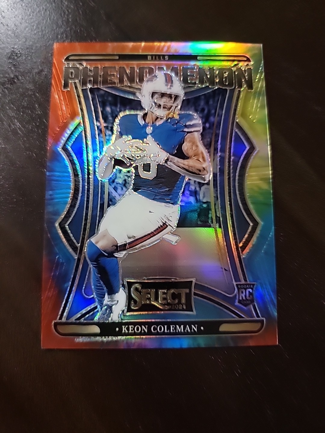 2024 Panini Select Keon Coleman RC Phenomenon Tie-Dye Prizm #1/25 First Print