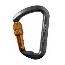 30KN Auto Locking Carabiner Clip Alloy D-Shape Hook for Climbing Rock