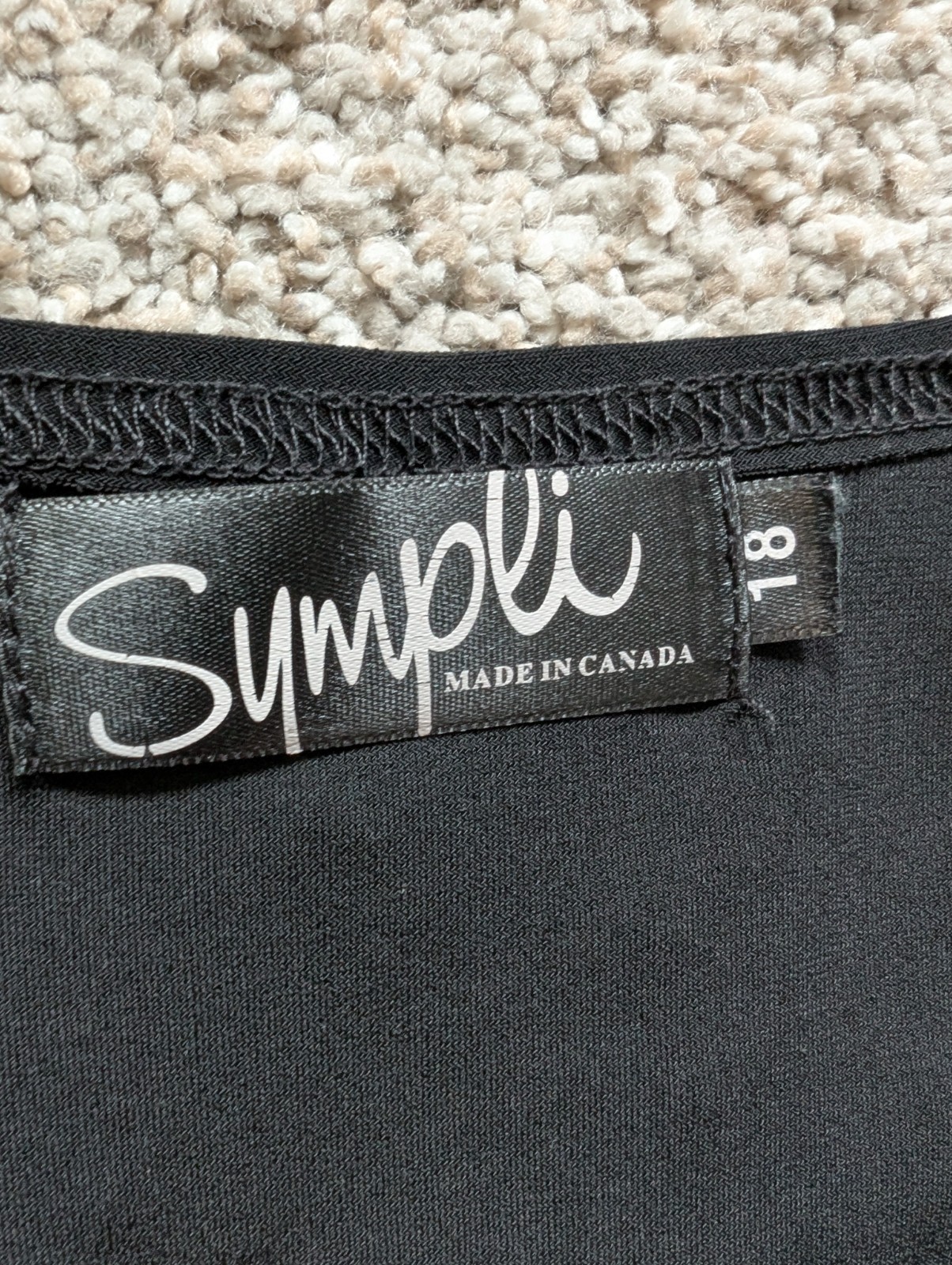 Simpli tunic top black basic round neck slinky st… - image 6