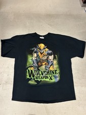 Y2K Wolverine Weapon X Marvel Mad Engine RARE T-Shirt Size XXL