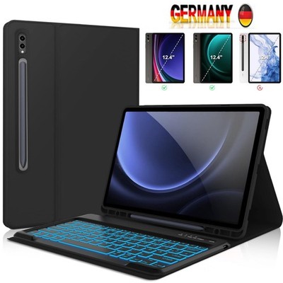 Beleuchtete Tastatur Hülle Für Samsung Galaxy Tab S9 Plus/S9 FE+ 12,4 Zoll 2023