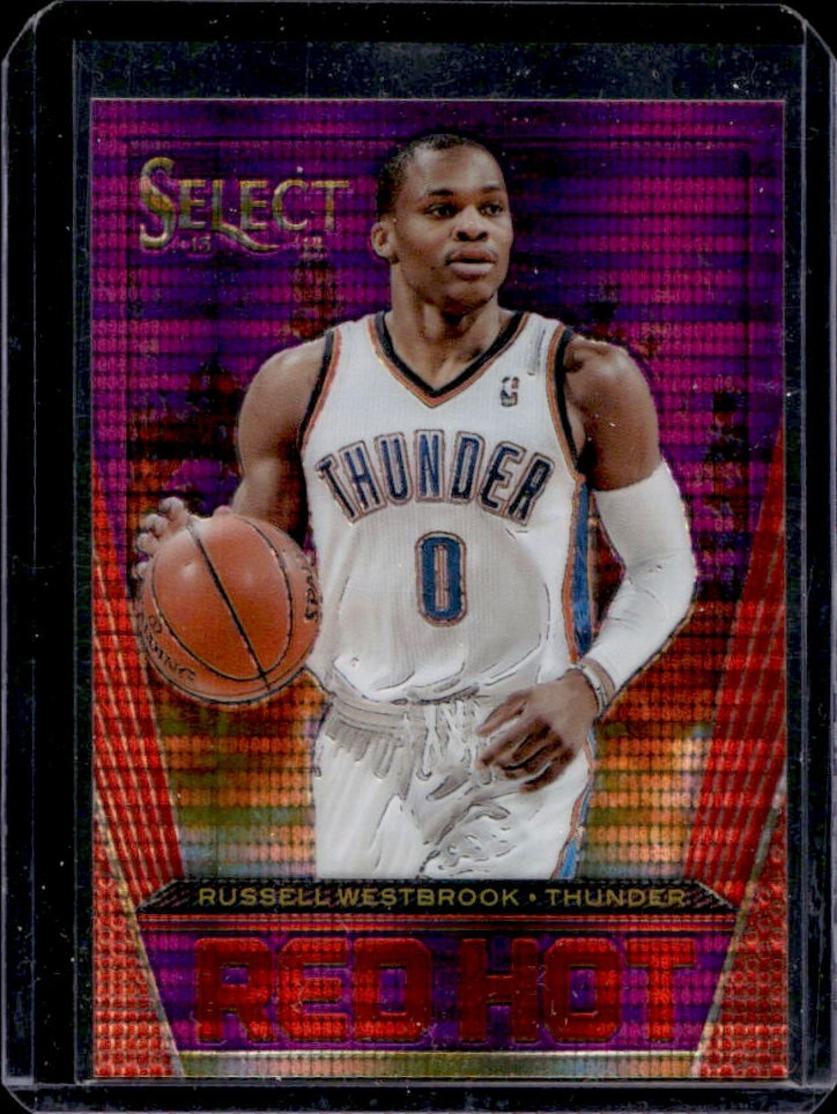 2013-14 Panini Select Russell Westbrook Red Hot Prizm Purple #/99 Thunder