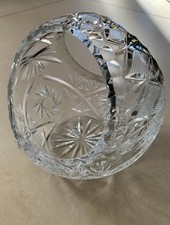 Schale mit Griff|Bonboniere|wie ein Körbchen Design Schleuderstern Kristallglas 