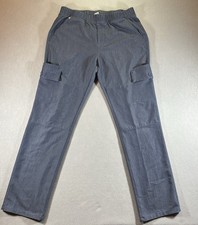 FIGS Mens Medium Blue Cargo Scrub Pants Drawstring Technical Collection Medical