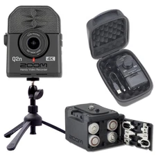 Zoom Q2n-4K Handy Video Recorder with Tripod, Battery Pack, Case