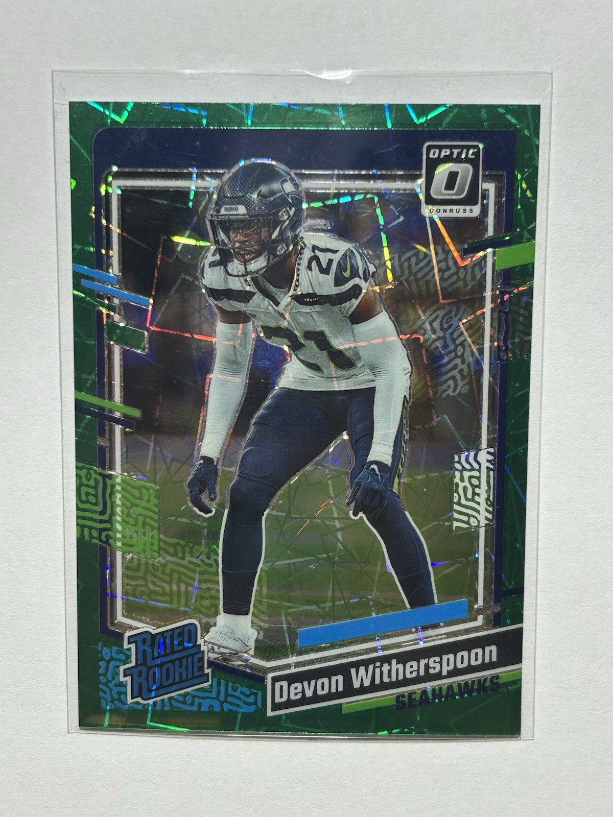 2023 Panini Donruss Optic - Rated Rookie Devon Witherspoon #292 Green Velocity