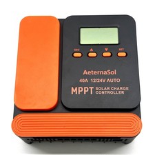 Solar Charge Controller 40A 12/24V MPPT LCD USB for LiFePO4/AGM/GEL/FLD Battery