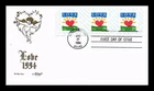 DR JIM STAMPS US COVER LOVE HEART SUNRISE SELF ADHESIVE FDC ARTMASTER