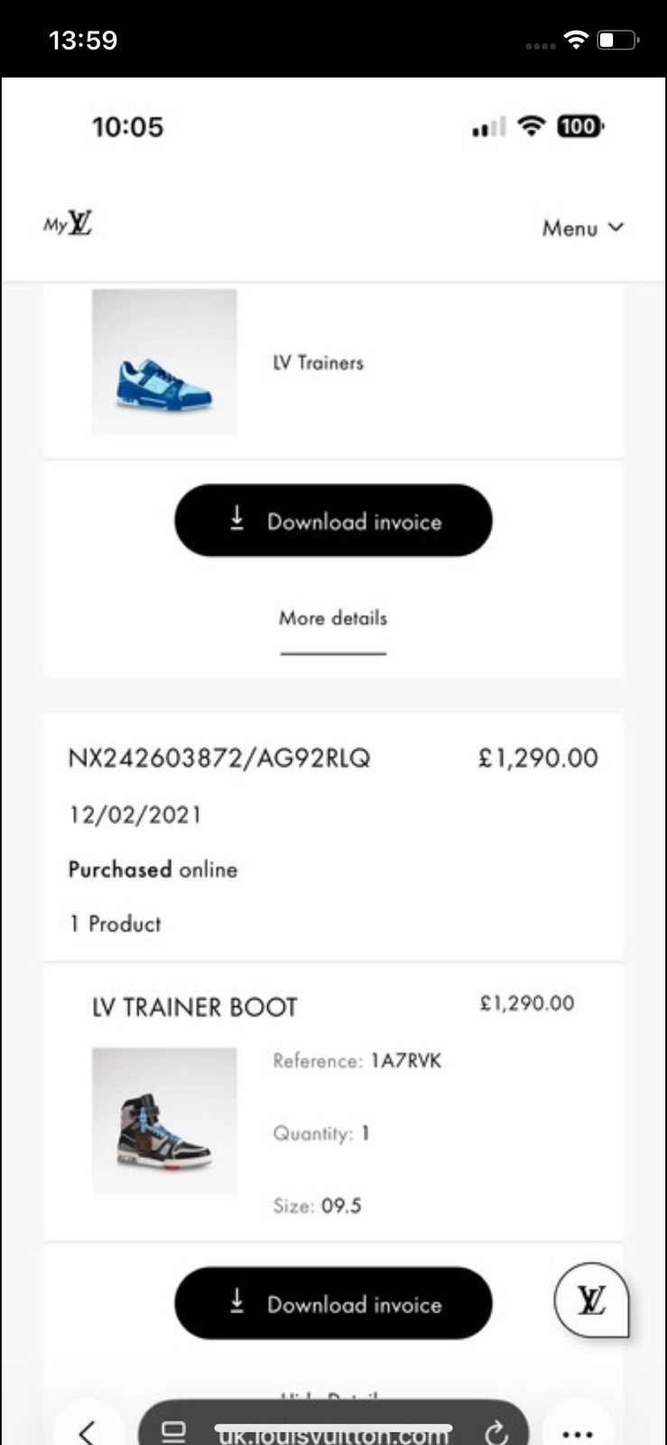 Louis Vuitton Trainers Sneakers Virgil Abloh Boot High Top Mens UK 9.5 US 10.5 thumbnail 15