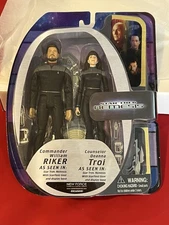 Art Asylum Star Trek Nemesis Riker & Troi New Force Comics Exclusive 2-Pack