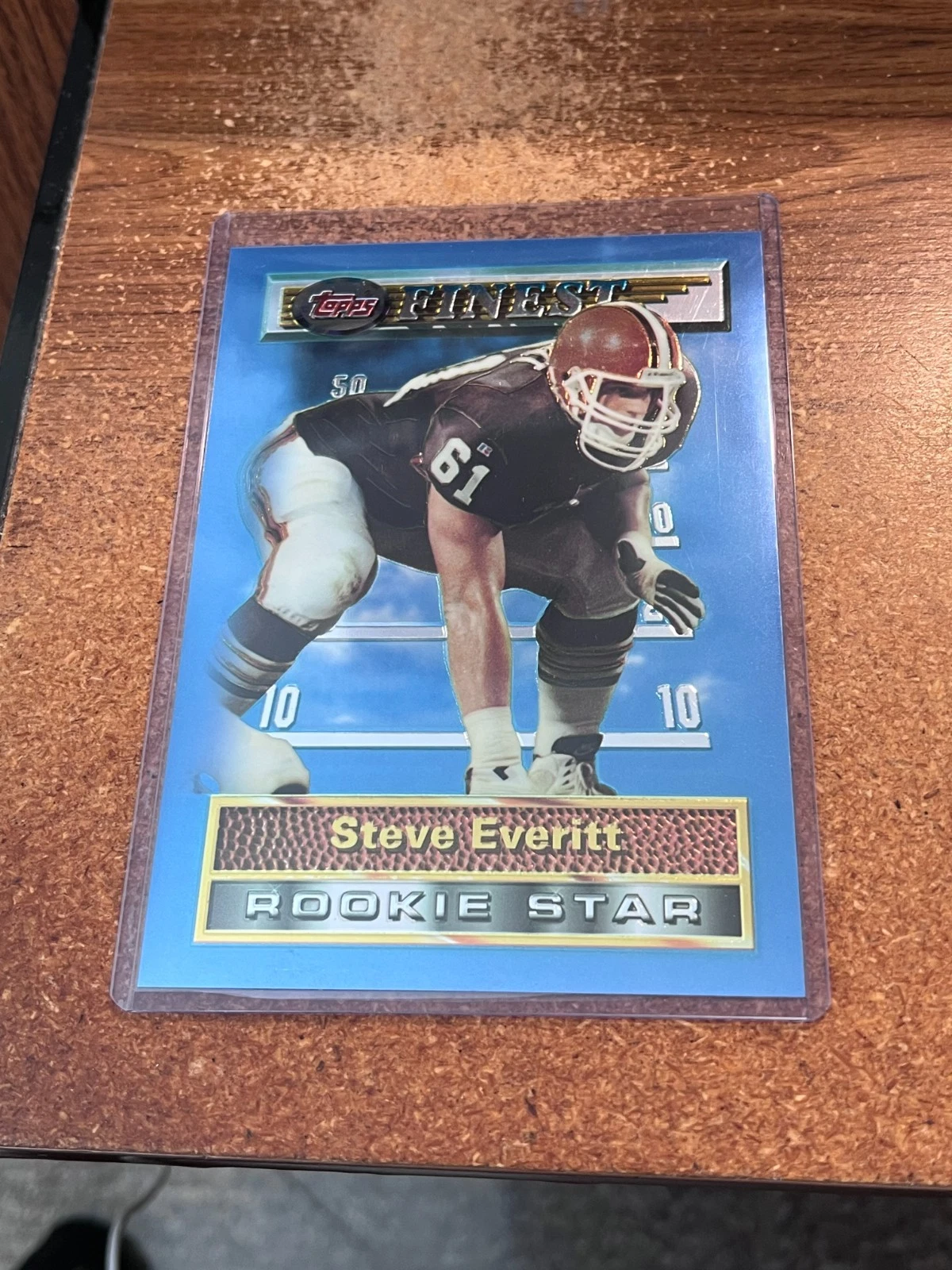 1994 Topps Finest Football Jumbo 3 7/8 x 5 1/2 Rookie Star #212 Steve Everitt RC