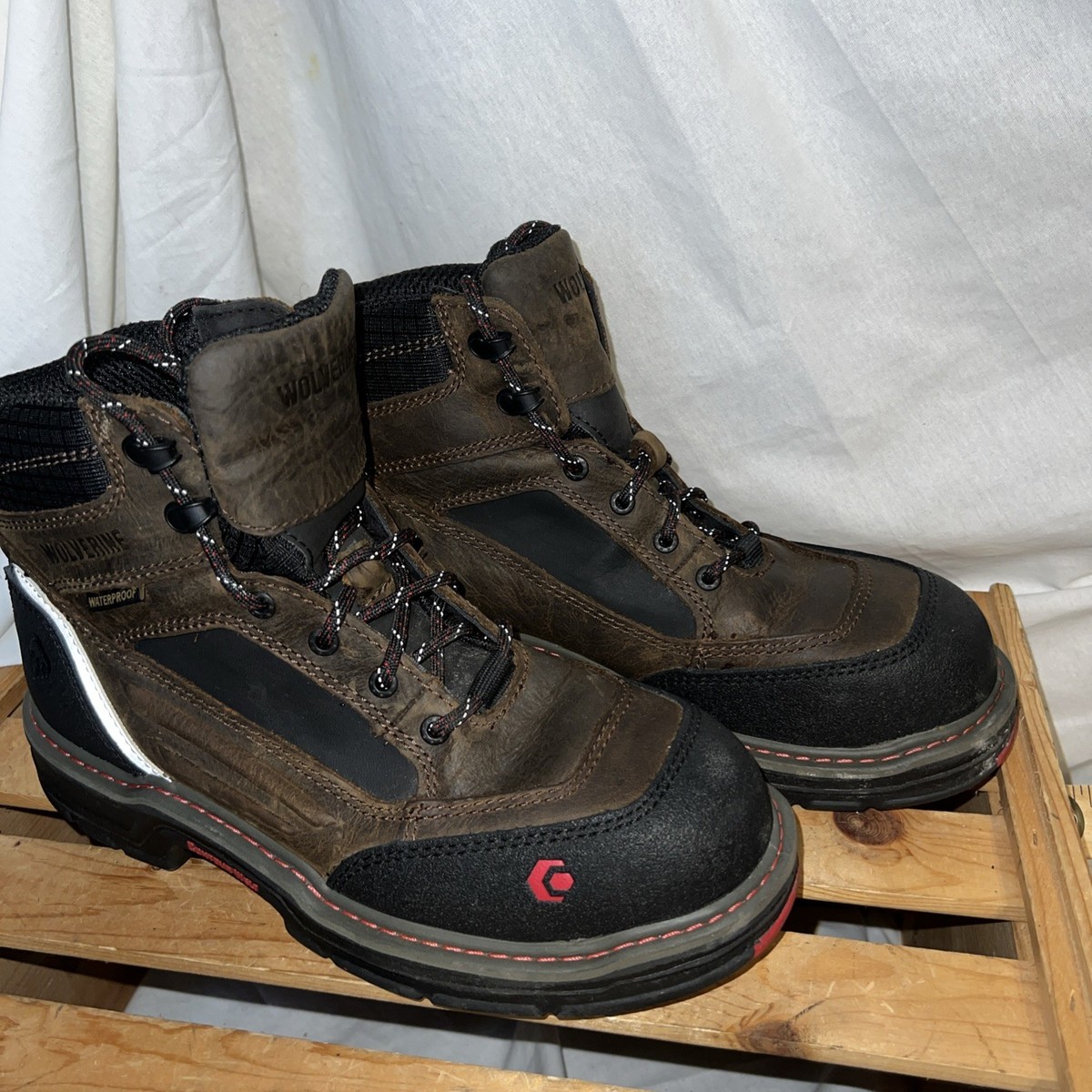 Men\'s Overman Waterproof 8\'\' Work Boots - Composite Toe - Brown Size 7 Men main image 3